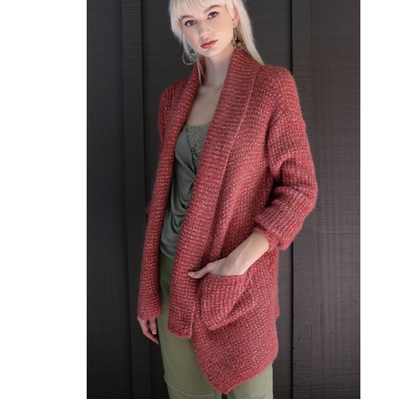 ✨LAST Fired Brick Ultra Cozy Fuzzy Cardigan - Picture 1 of 8